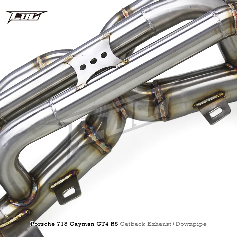 ポルシェ718ケイマンGT4RS 4.0L2022-2025ステンレス鋼排気管マフラー