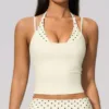 Creamy white with black polka dotsvest