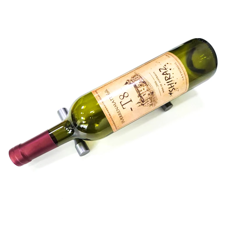 Single Bottle Wine Rack Pegs Wall Mount Aluminum Alloy Wine Display