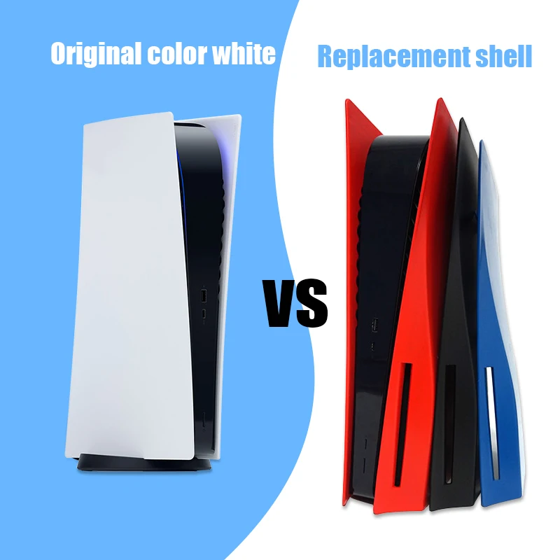 Data Frog Black Face Plate for PS5 Console Accessories for PS5 Panels for Playstation 5 Console Disk Edition Cover