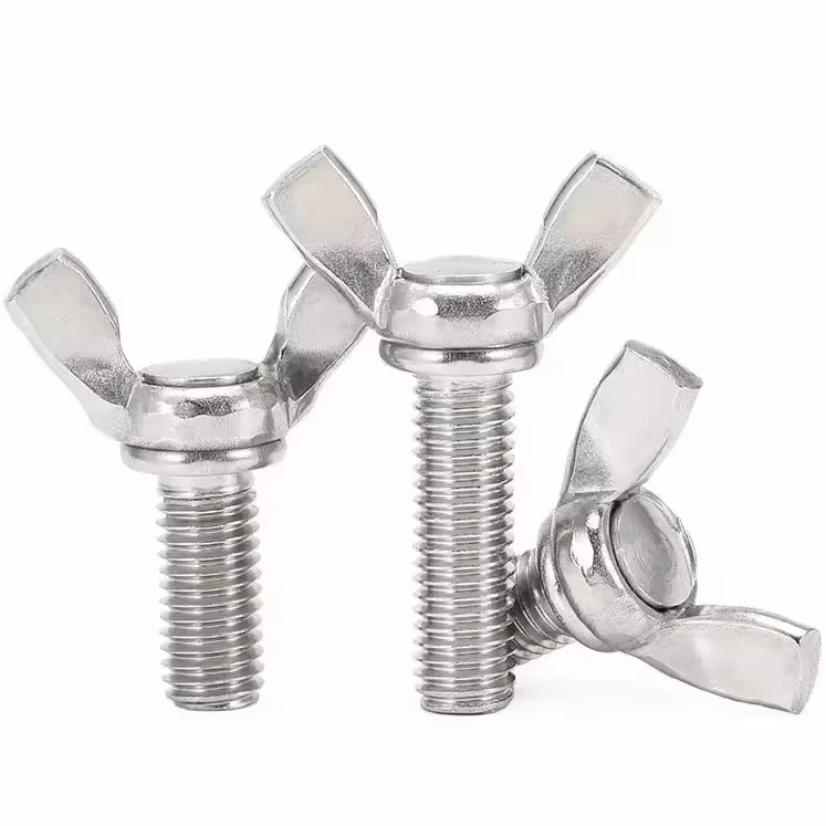 304 Stainless Steel Butterfly Angle Bolt Hand Screw Ingot M3M4M5M6M8-M12 for Bolts