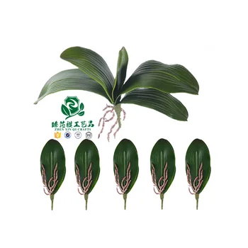 zhen cin qi crafts high quality Price history & Review on New Artificial flower Orchid leaves