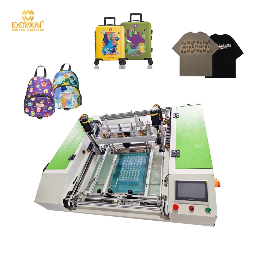 Good Quality Flat Automatic Line Table Screen Printing Machine With Moving Dryer for Long Table Printing