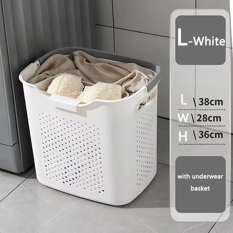 High Quality Large Rolling Laundry Hamper Plastic Storage Basket with Stand for Wardrobe Use and Clothing Storage details