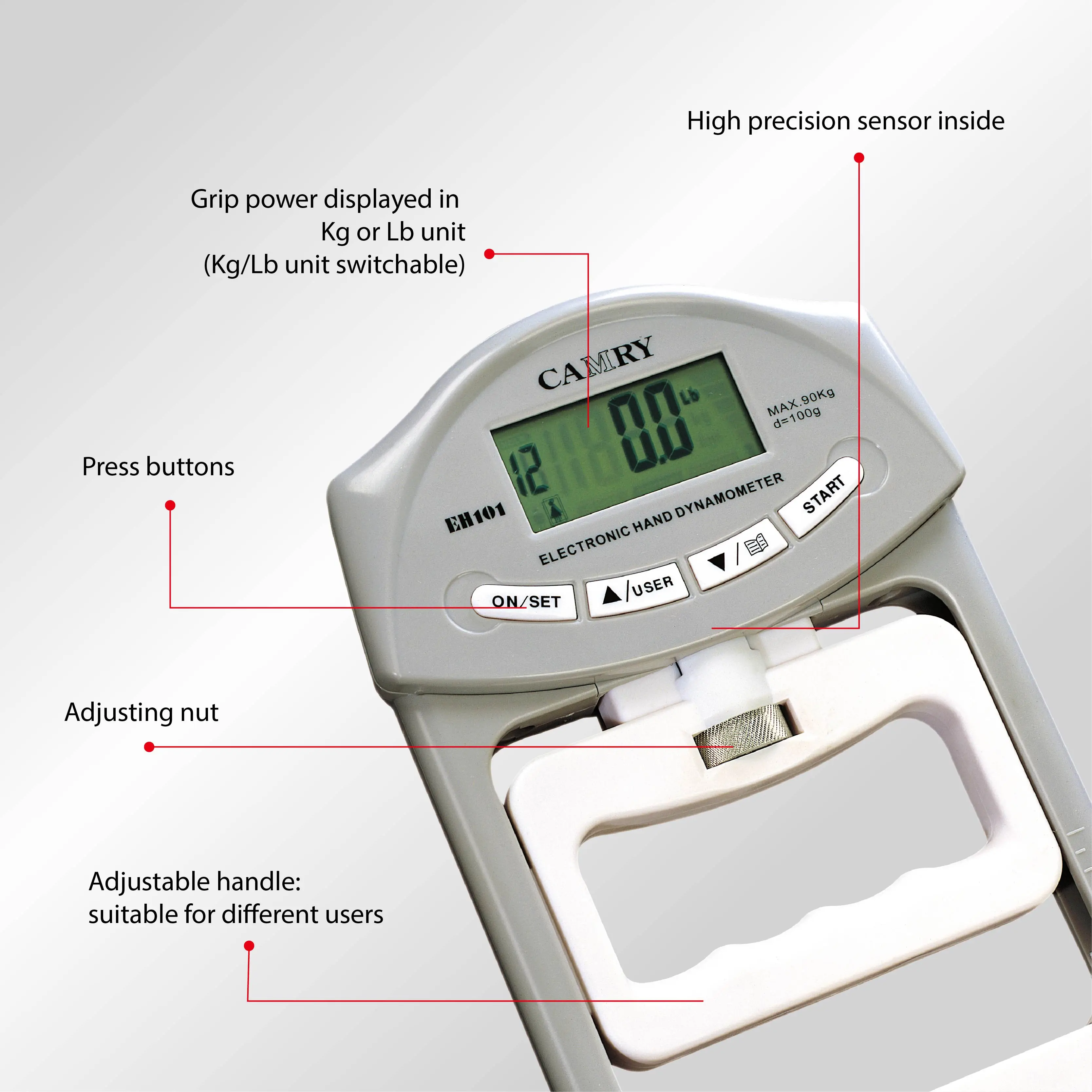 Dynamometer Hand Strength Measurement Electronic Digital Hand Grips For