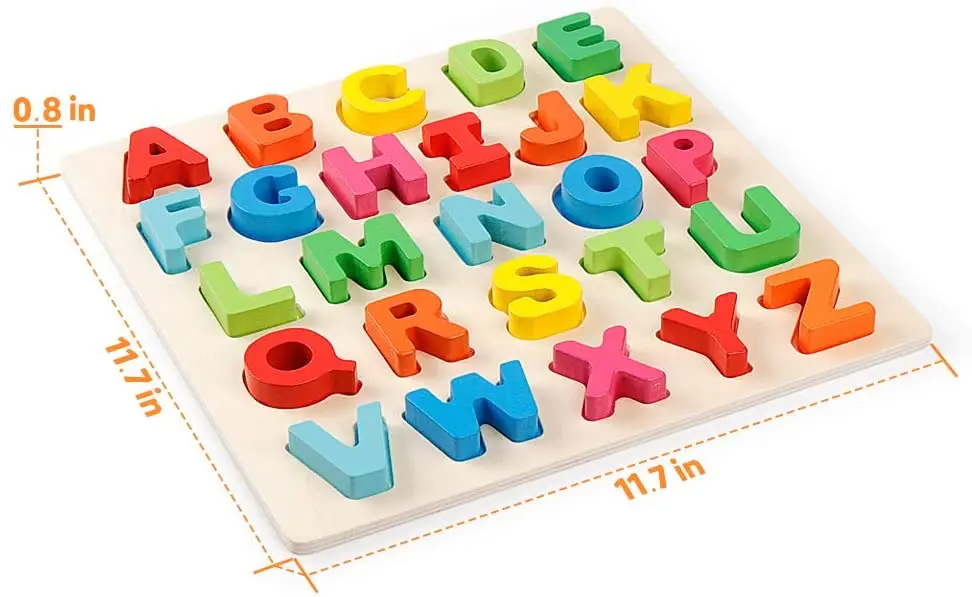 Wooden Alphabet Puzzle - Educational Toy for Early Learning