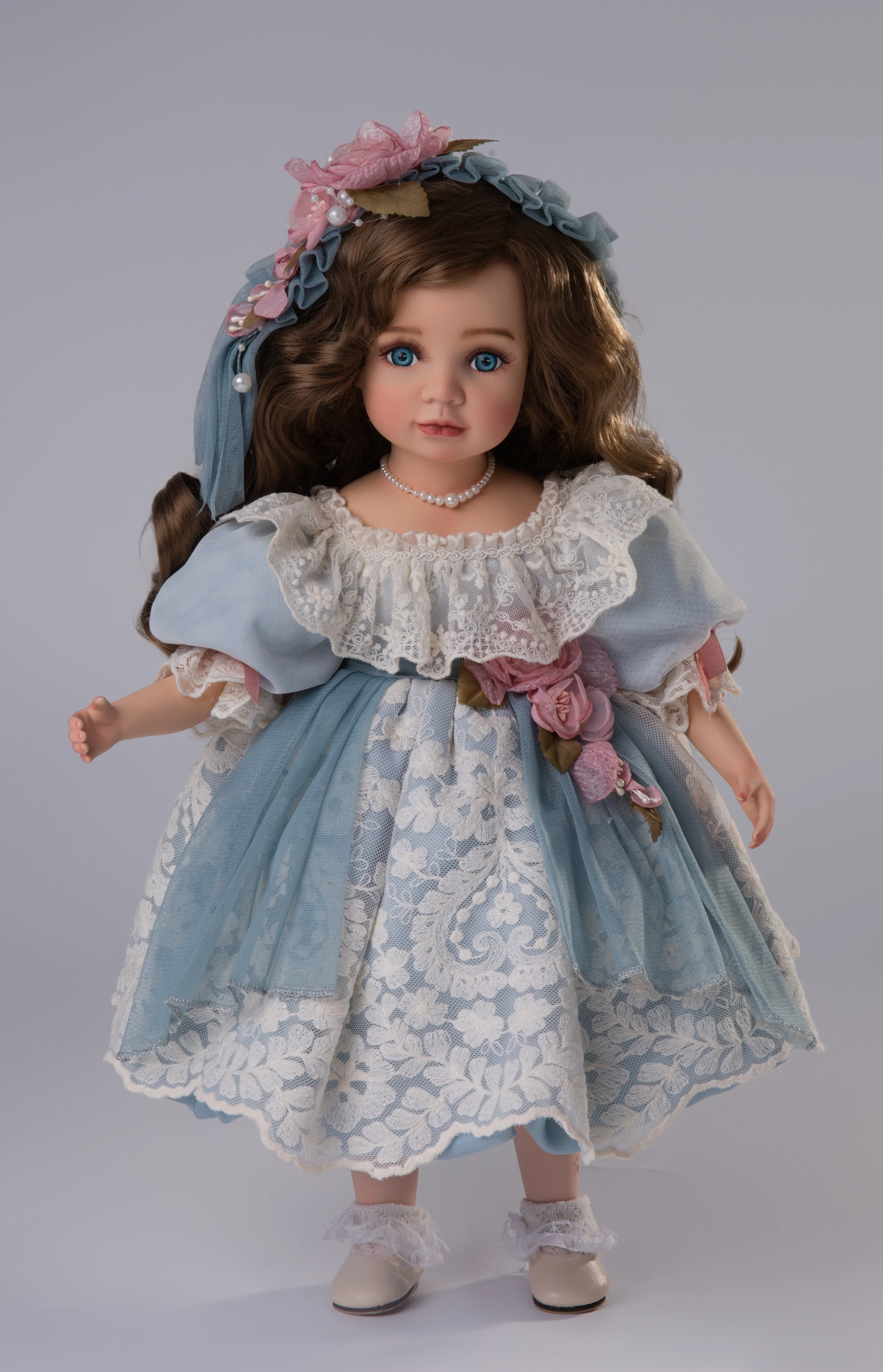 Antique Vintage 18-Inch Ceramic Porcelain Princess Baby Dolls
