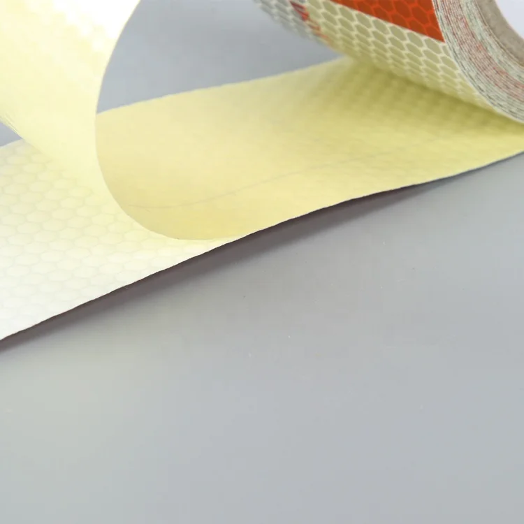 25 м красно-желтая СОЛАС прозрачная УФ-светоотражающая лента из полиэстера