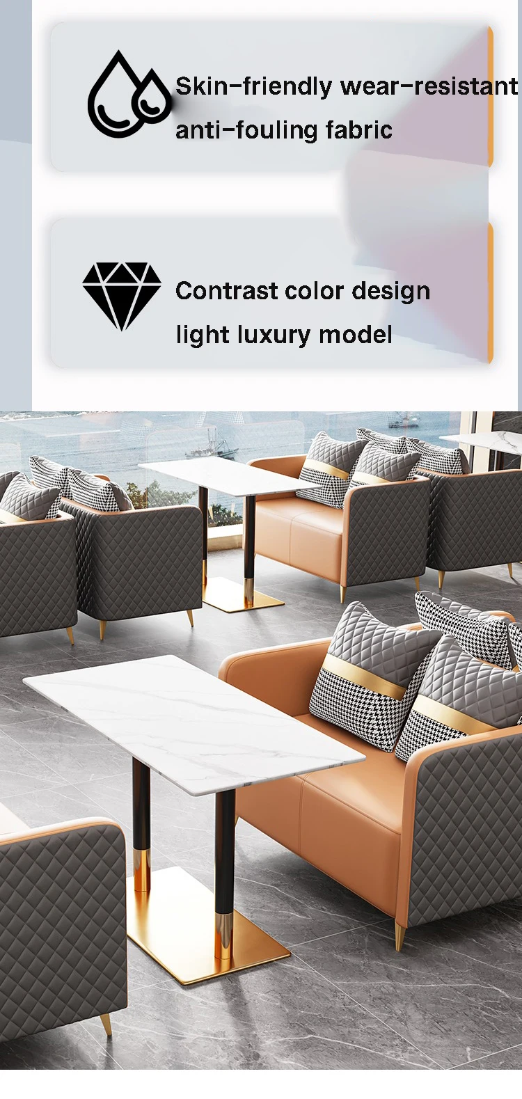 Coffee Shop Cafe Restaurant Furniture Wood Table And Chair Set Metal