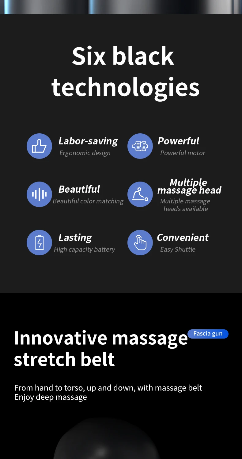 Handheld Gym Body Relaxation Massage Machine Deep Muscle Vibration Electric Deep Muscle belt Massage Gun