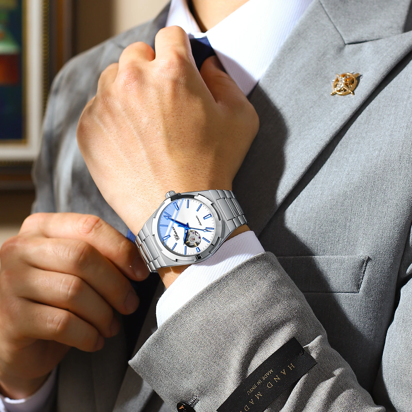 Chenxi 8856 Men's Automatic Mechanical Watch - Stylish Stainless