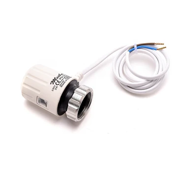 Modern 230V Thermostatic Electric Thermal Actuator for Hotel Floor Heating anti-flammable PC Material Normally Closed Control