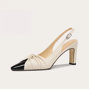 French Style Luxury Sandals Women's Fashion Net Red Thick Heel Small Design Sense High Heels Sandals Womens Shoes