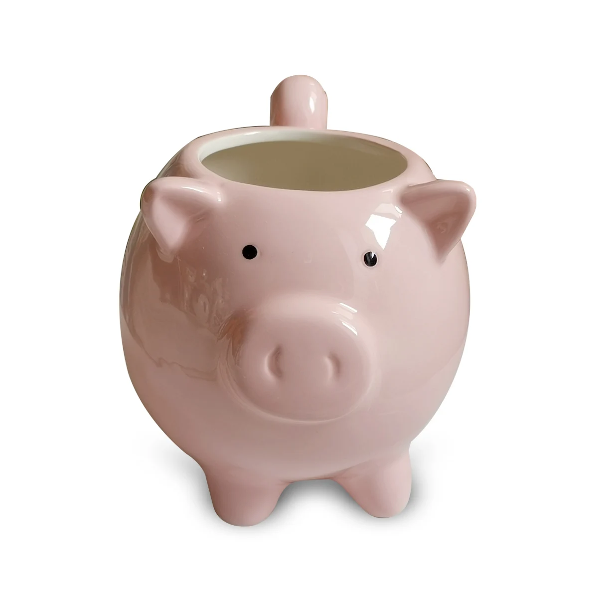 3D Mug Piggy Shape Dolomite Pig Mug Pink Color Ceramic Handpainting Pig Shaped Coffee Mug