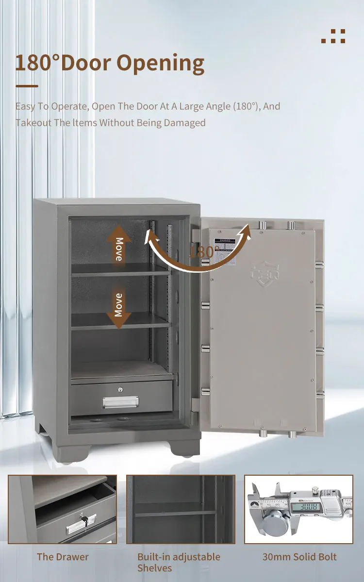 CEQSAFE 2025 China Best-selling Double Lock Electronic Wall Anti-theft Fireproof Safe Box for Money supplier