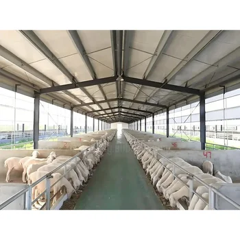 New Design Modern Steel Goat and Sheep Shed Farming Dairy Farm Design steel structure Goat Shelter for Farmhouses