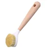Cepillo para ollas con mango de madera maciza [1 juego]