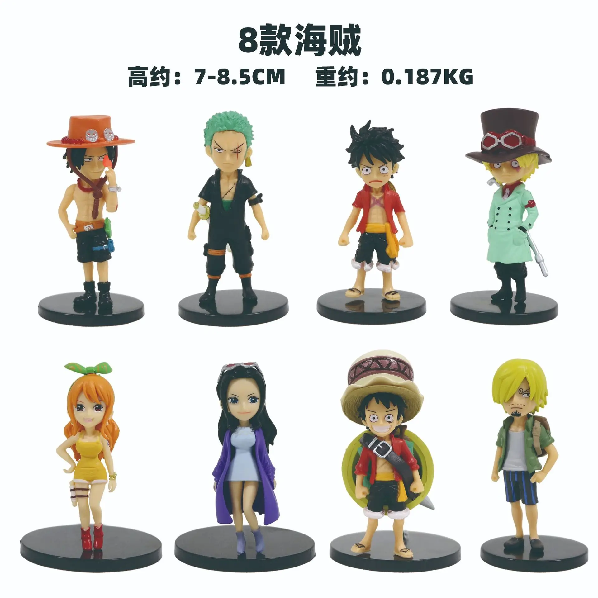 Japanese Anime Mini Figures One Pieced Capsule Toys Cute Luffy Zoro