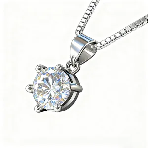 Fine Jewelry Classic Fashion VVs1 Moissanite Copper-plated Platinum Diamond Dangle Pendant Necklace Women's Gift Jewelry