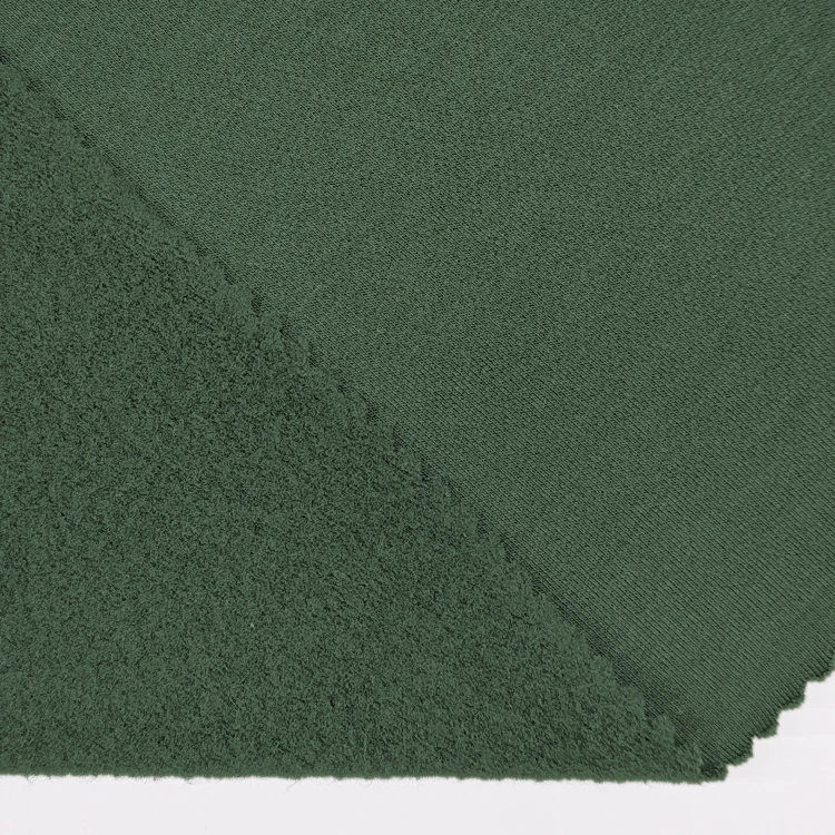 China Supplier Solid Bamboo Cotton Fabric Fleece Material, Good Price Bamboo Spandex Knit Fleece Fabric for Clothes/ supplier