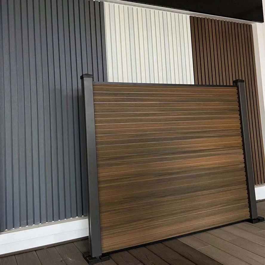Assembled Wpc Fence Easy Install Private Wood Plastic Composite Wpc Fence Panel in USA Outdoor Wpc Fencing Panels Boards