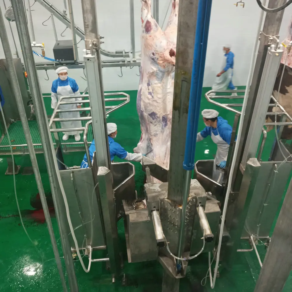 Hydraulic Cow Cattle Hide Puller Cattle Dehiding For Cattle Slaughter