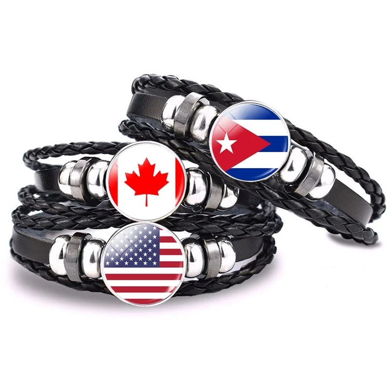 Country flag hot sale charm bracelet