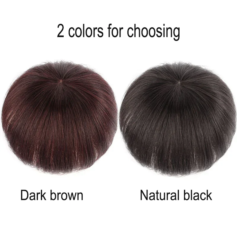 6 Zoll Echthaar-Topper für Frauen, Rosennetz, realistisches Design, gerader Stil, Clip-in-Verlängerung_voghion.com