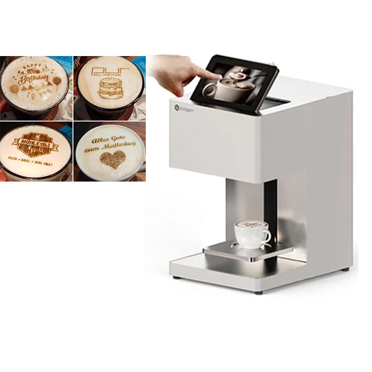 High Performance 3D Selfie Latte Art 4 Cup Coffee Maker design Inkjet  Edible Printer Face Price Evebot Machine Cafe Print Picture on - China Buy Coffee  Printer Japan and Printing on Cake