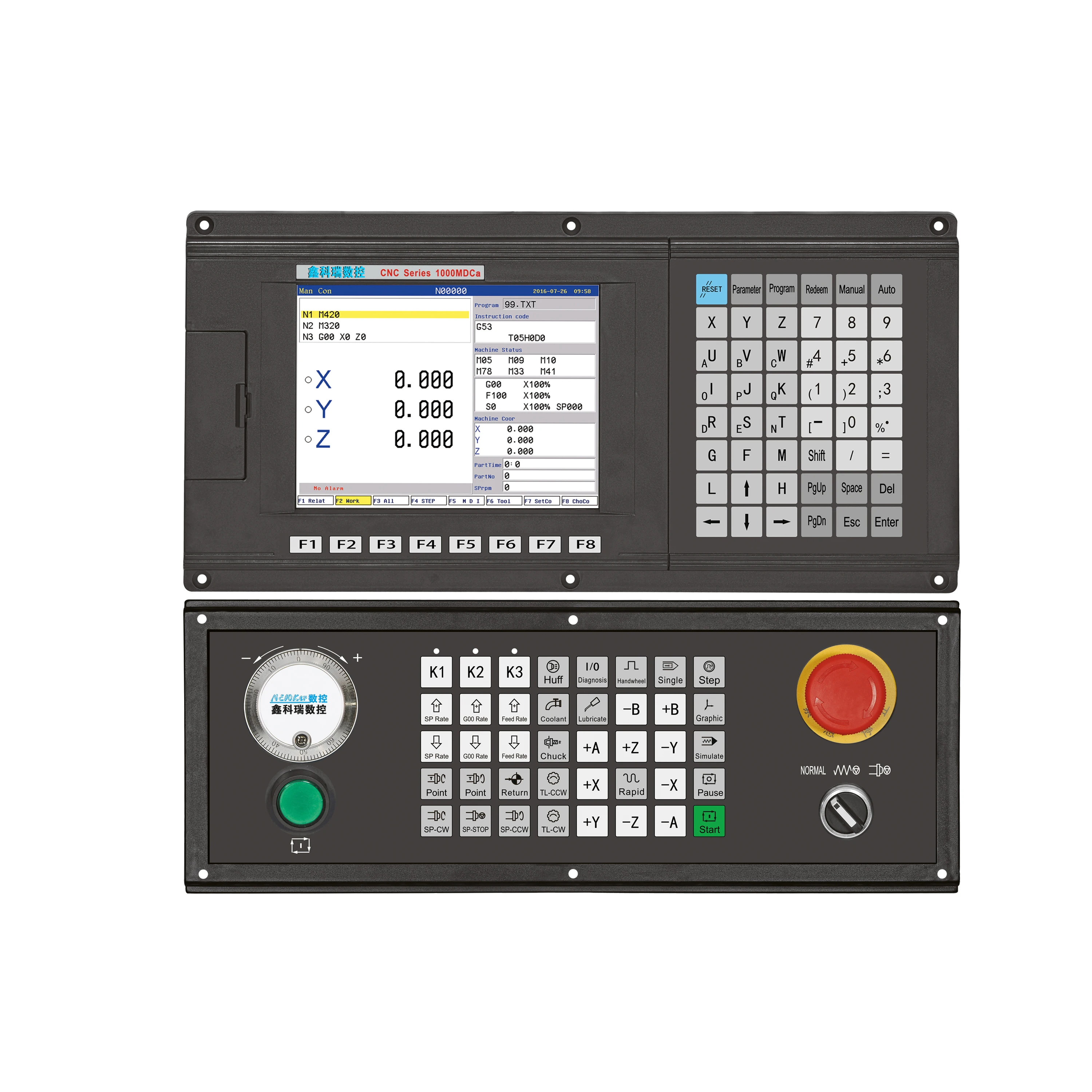 NEWKer Control Kit Cnc 2 Axes 4 Axis Box Digital Drilling Milling and Grinding Cnc Router Controller Panel