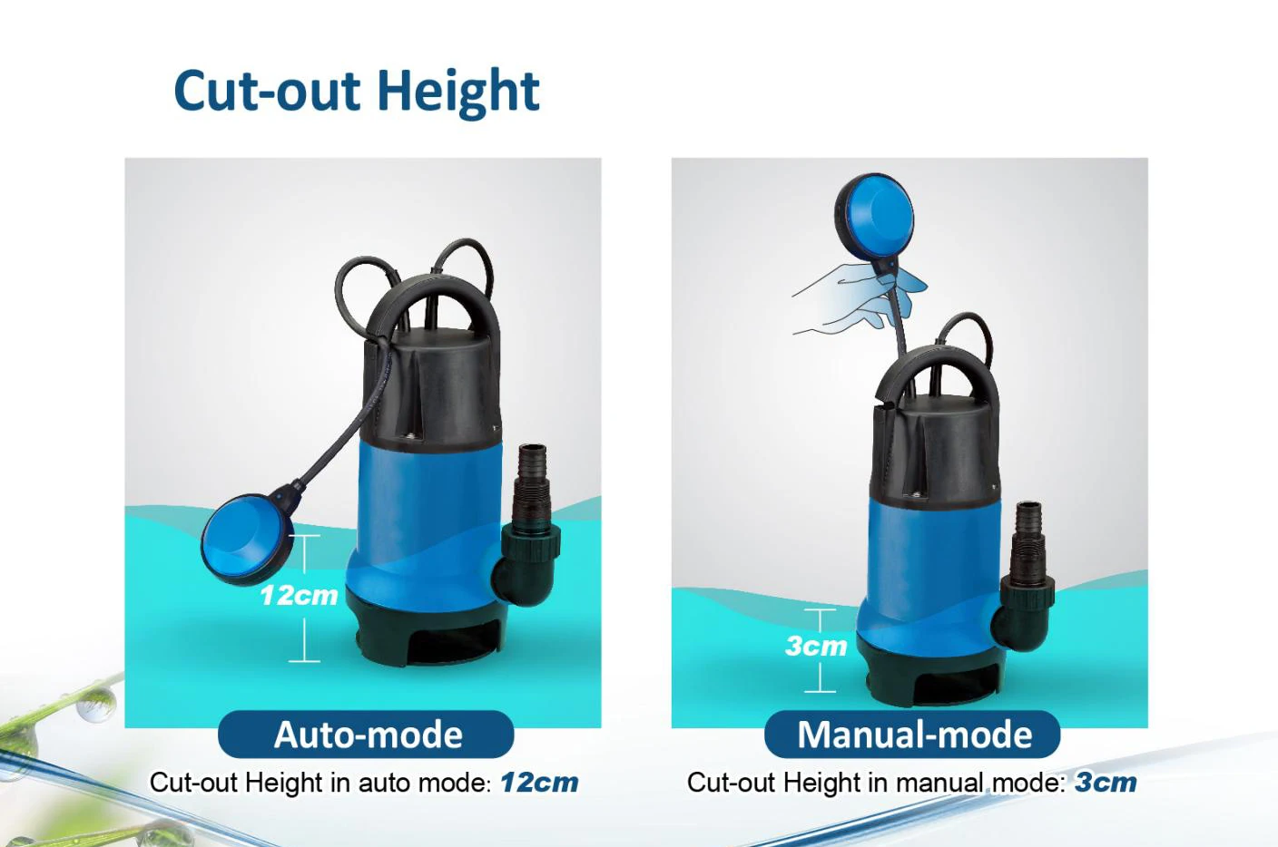 1hp Mini Garden Submersible Water Pump With Float Switch Versatile and