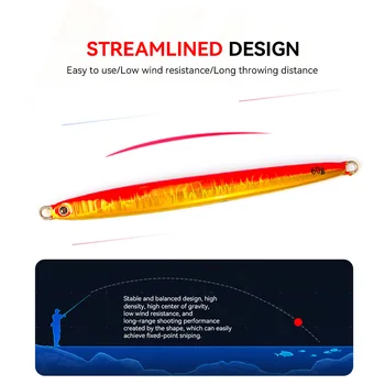 Cheery JL292 Printed Luminous Lead Artificial Hard Bait Long Casting Jigging Lure with Hooks for Sea Fishing – Metal Jig – view 3