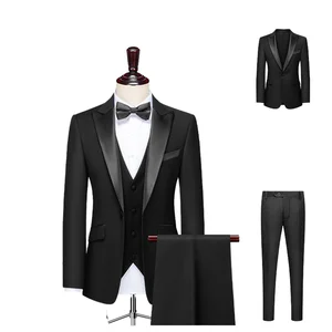 Men's High Quality Light Green Single-Breasted Business Blazers Breathable Wedding Tuxedo Jacket Casual Three-Piece Suit Worsted