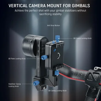 NEEWER RS4 RS3 Vertical Camera Mount for DJI Ronin RS4 RS3 Pro RS 3 RS 2 Gimbal Stabilizer 180 Rotating Base for YouTube TikTok detail image