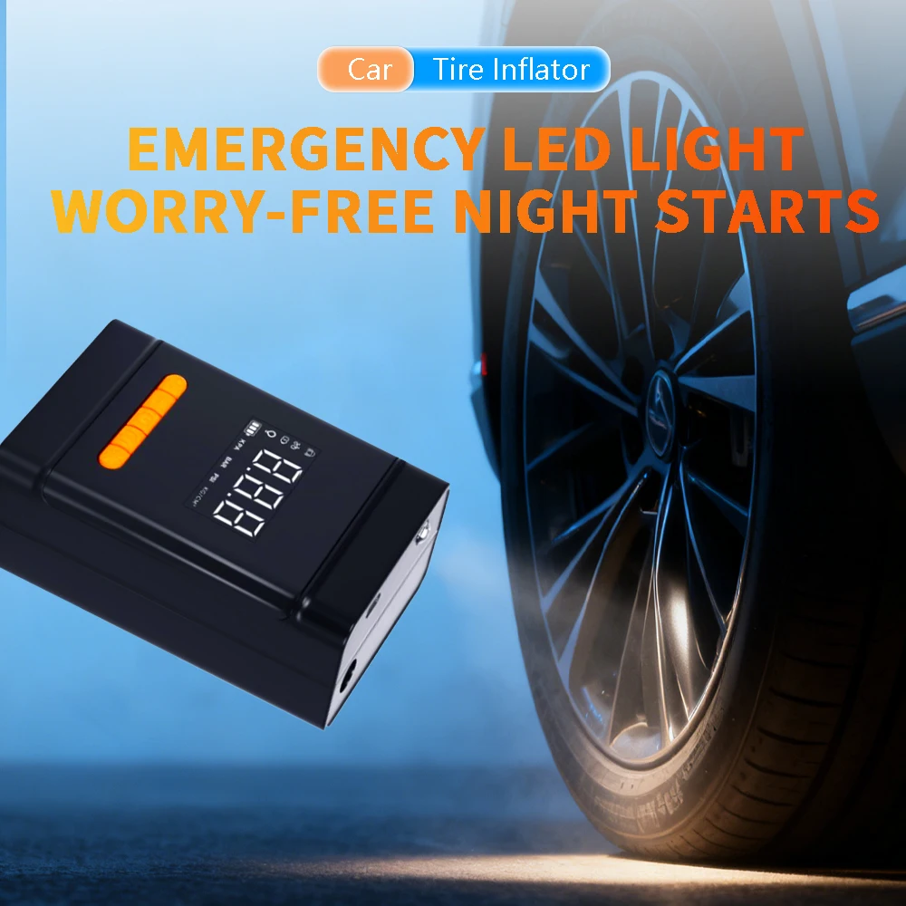 Factory Price ABS 150psi Portable Wireless Intelligent Digital Display Electric Car Air Pump Emergency Light Fast Inflate - view 6