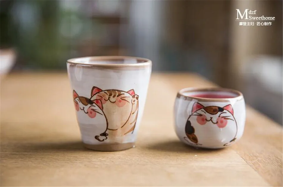 Creative Hand Painted Japanese Style Lucky Fortune Cat Mini