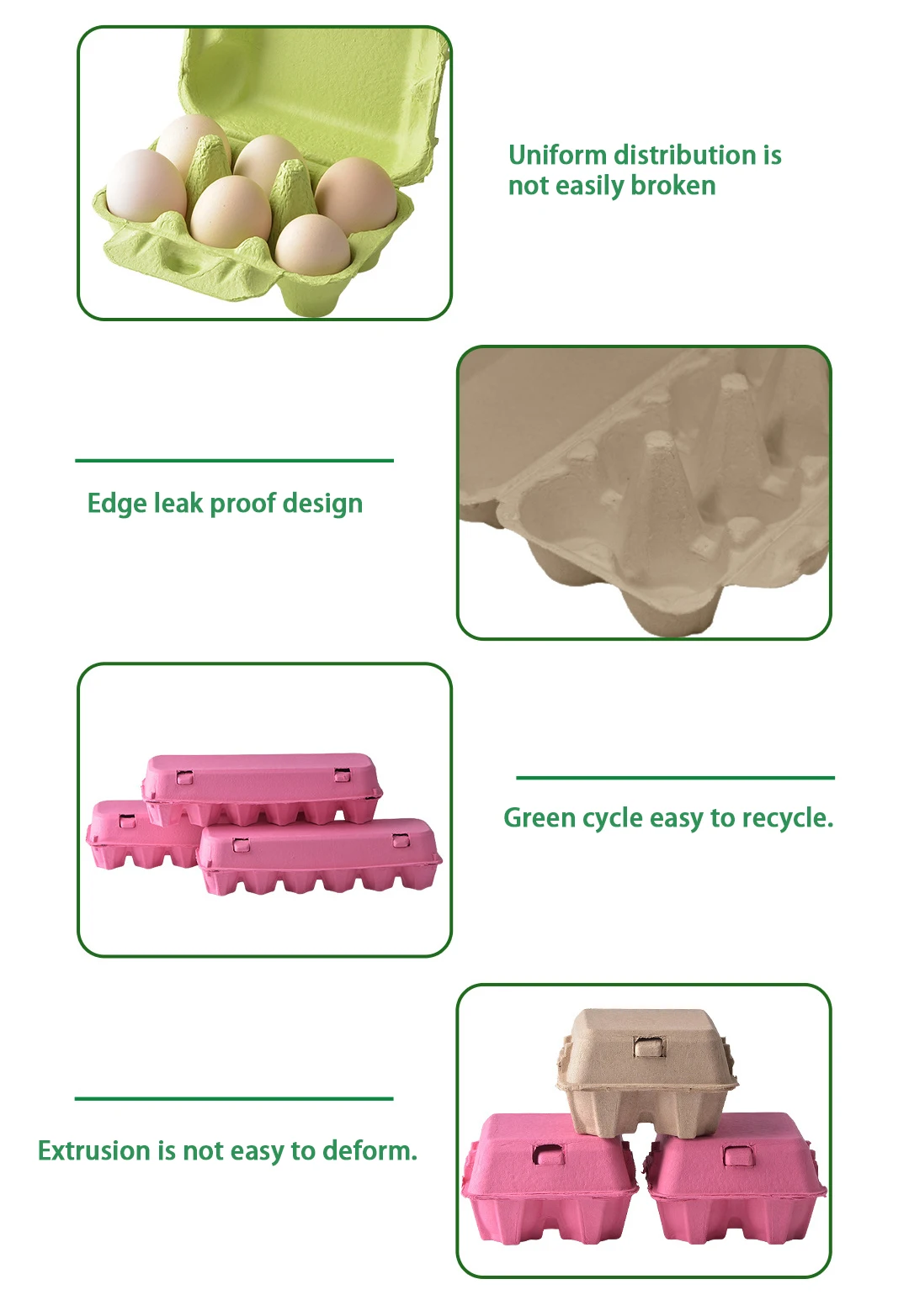 Manufacture Custom Shape Sell Box Pulp Mold Cartons Cardboard Paper