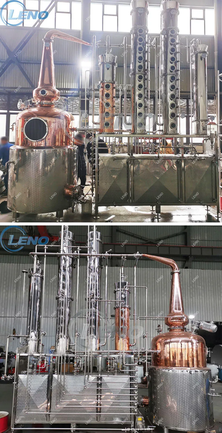 Fractional Copper Distillation Column Stainless Steel Destilation Equipment Distilling Pot