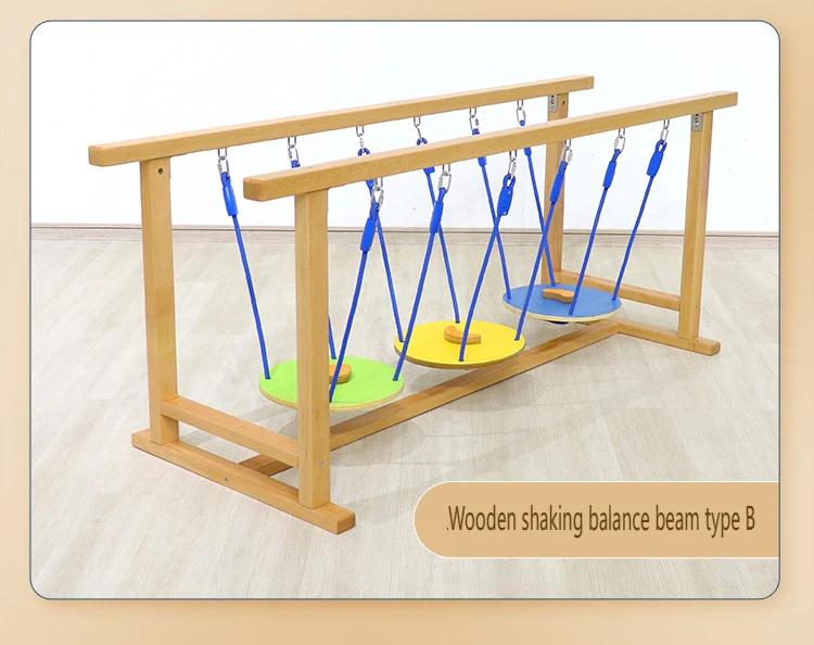 Moetry Kids Therapy Center Sensory Room Equipment Outdoor Indoor Wooden Balance Bridge For