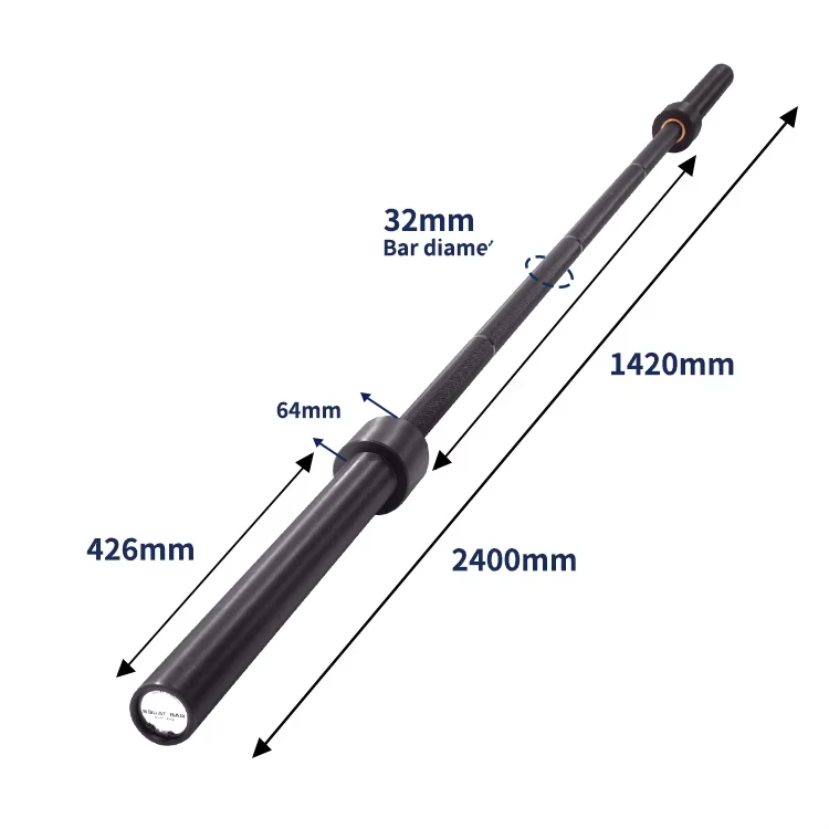 Rouser Fitness Red Barbell Bar 25KG Powerlifting Squat