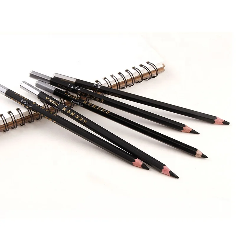 Maries 12Pcs Wood Charcoal Pencil Set Soft Neutral Hard Black Sketch  Charcoal for Artist Painting Drawing Pencil Art Supplies