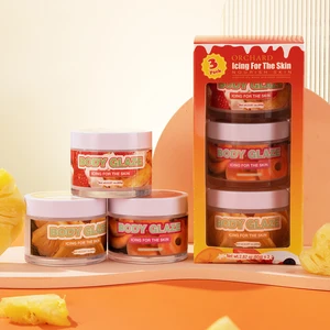 Tiktok Hot Sale OEM ODM Fruit Body Cream Anti Aging and Keep Skin White Pineapple Donut Strawberry Body Glaze Body Butter 2.87oz