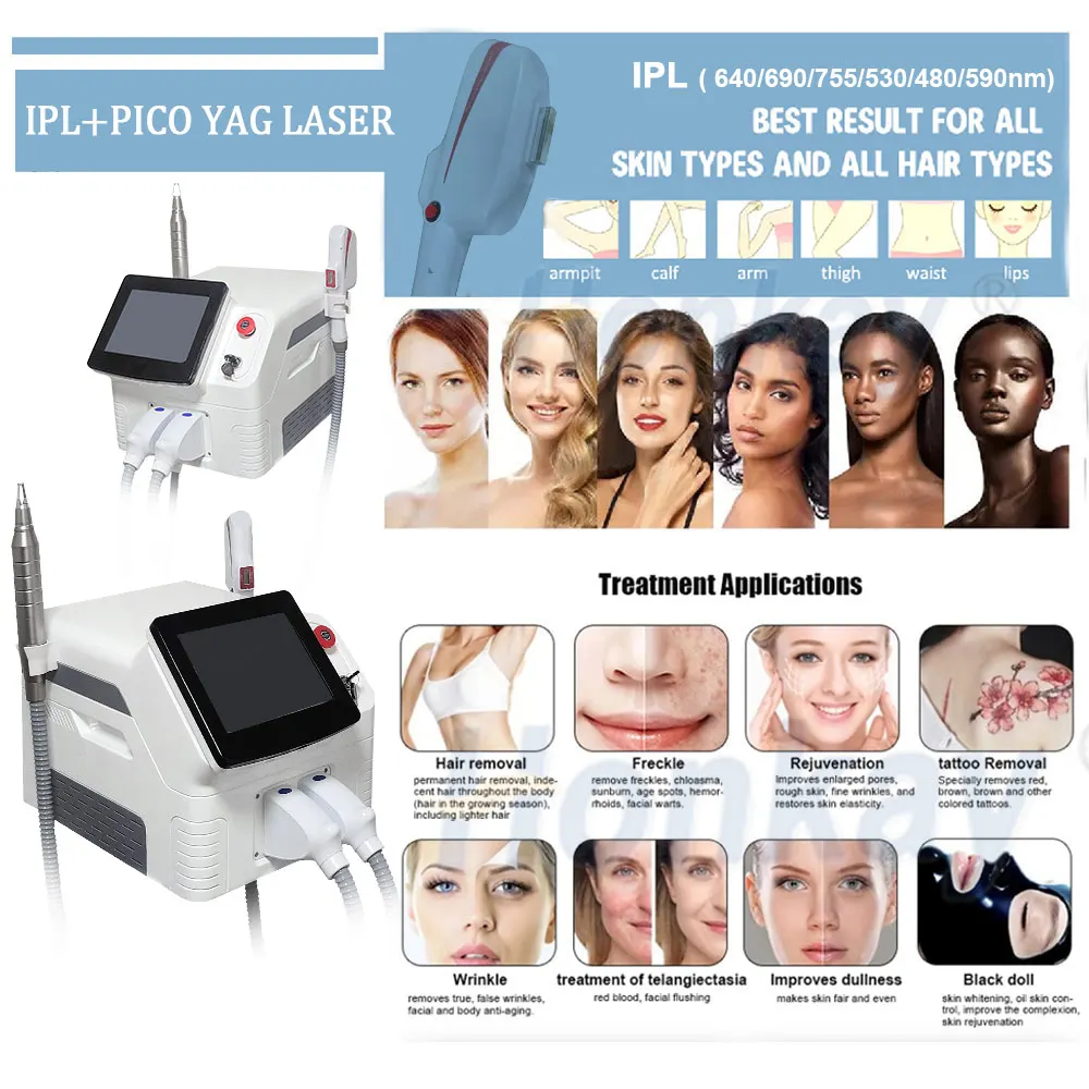 Ipl Rf Nd Yag Laser 3 In 1/ Elight Ipl Rf+ipl Nd Yag Laser Hair Tattoo