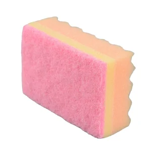 Cost Price Kitchen Household Cleaning Sponge Customize Shape Wholesale Daily Necessities PU Sponge with Scouring Pad for Washing