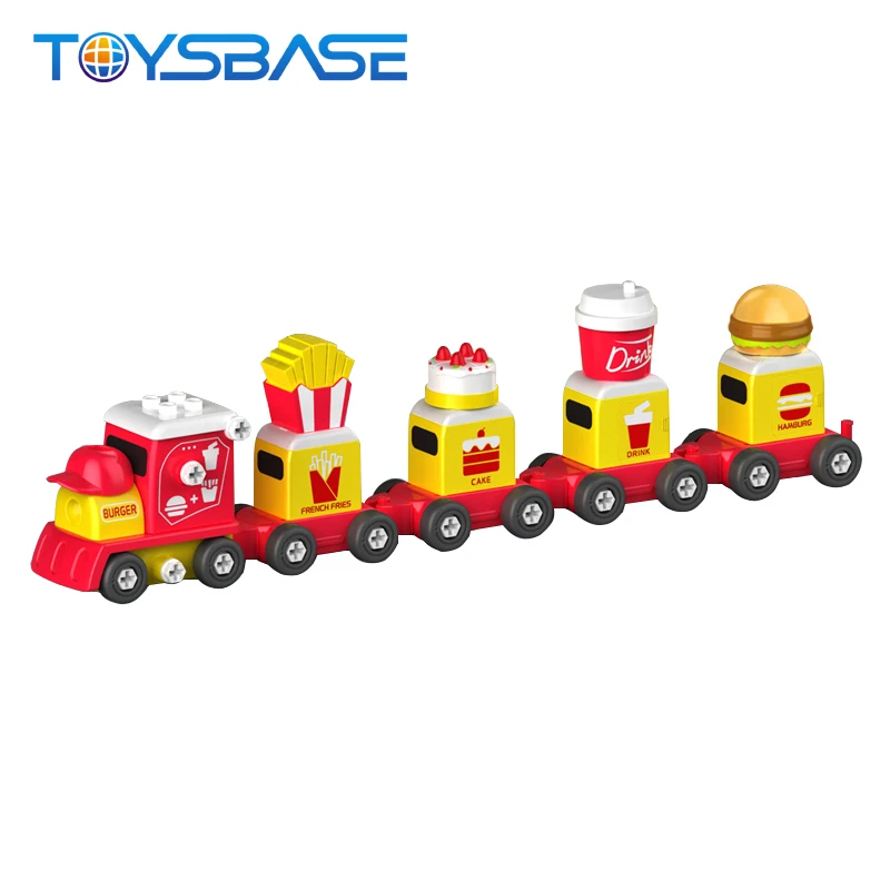 76PCS 5 in 1 Assembly Blocks Series Hamburg Train Robot Toy