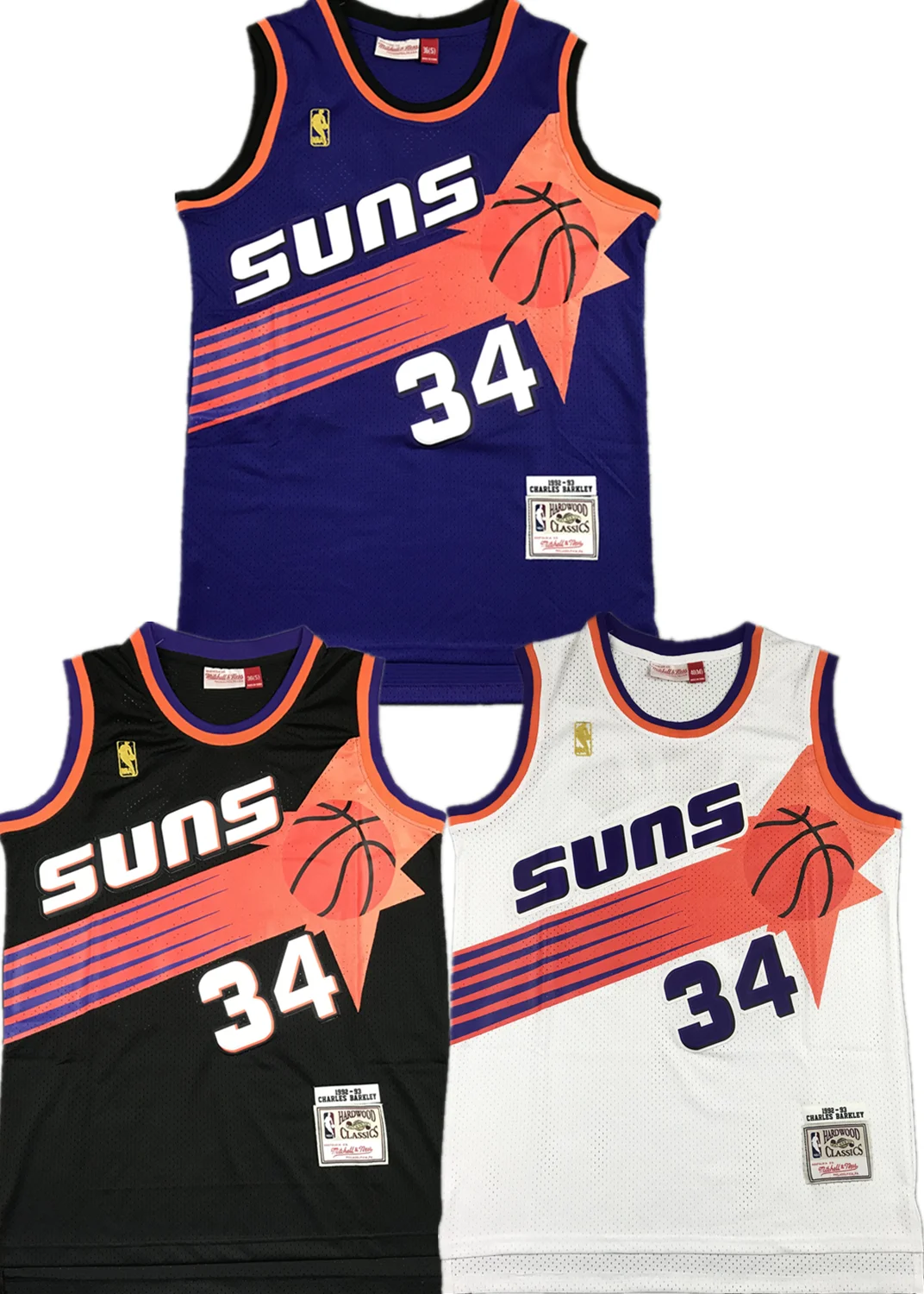 Vintage Charles Barkley Purple Phoenix Suns Champion Basketball Jersey 