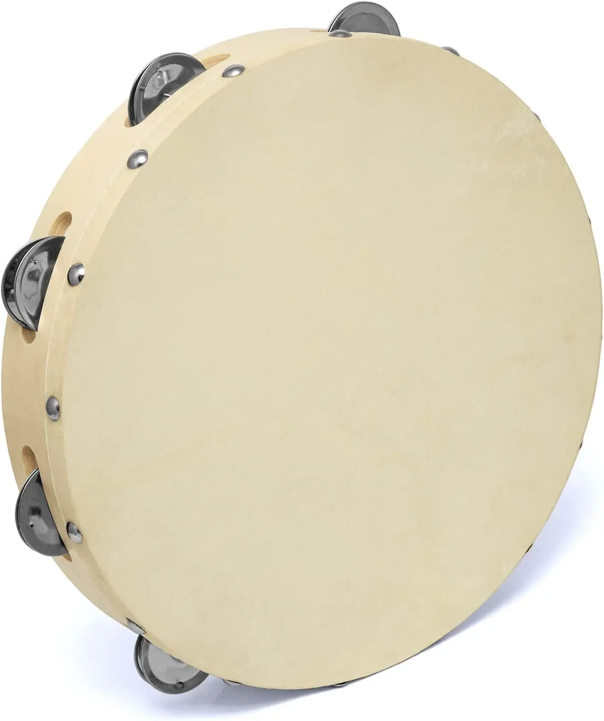 2023 New Sheepskin Wholesale China Customized Instruments Musical Wooden Tambourine For Sale