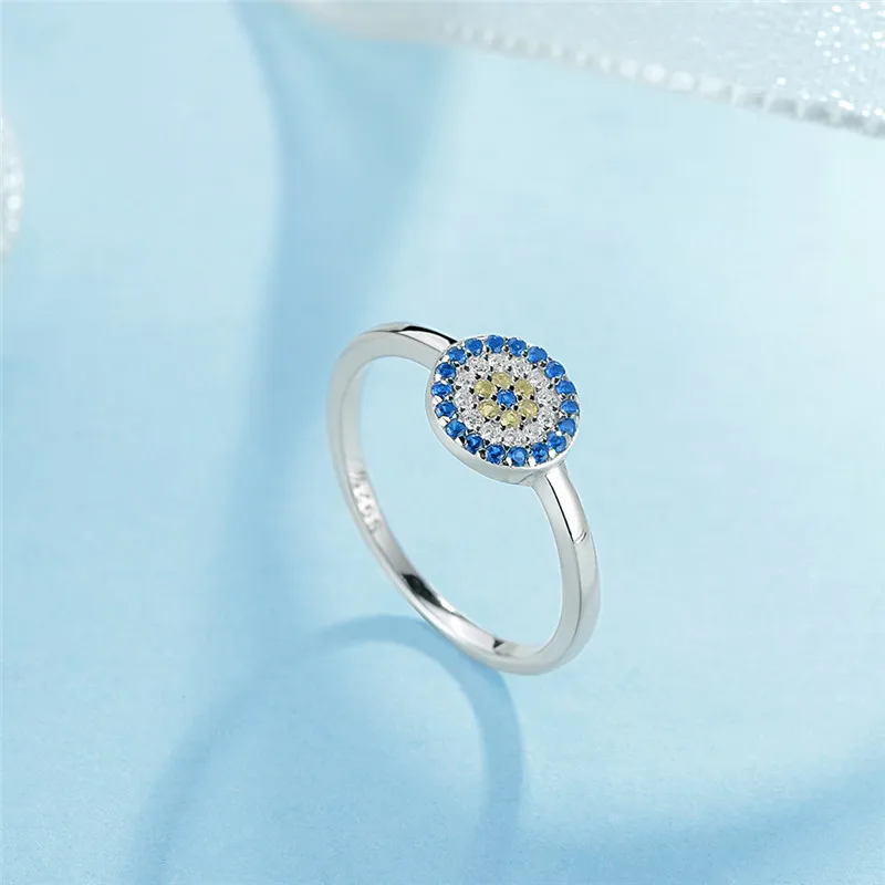 KAKODIY blue eye ring women's 925 Sterling Silver cubic zirconia fashion ring women's jewelry high quality Turkish ring detail 5