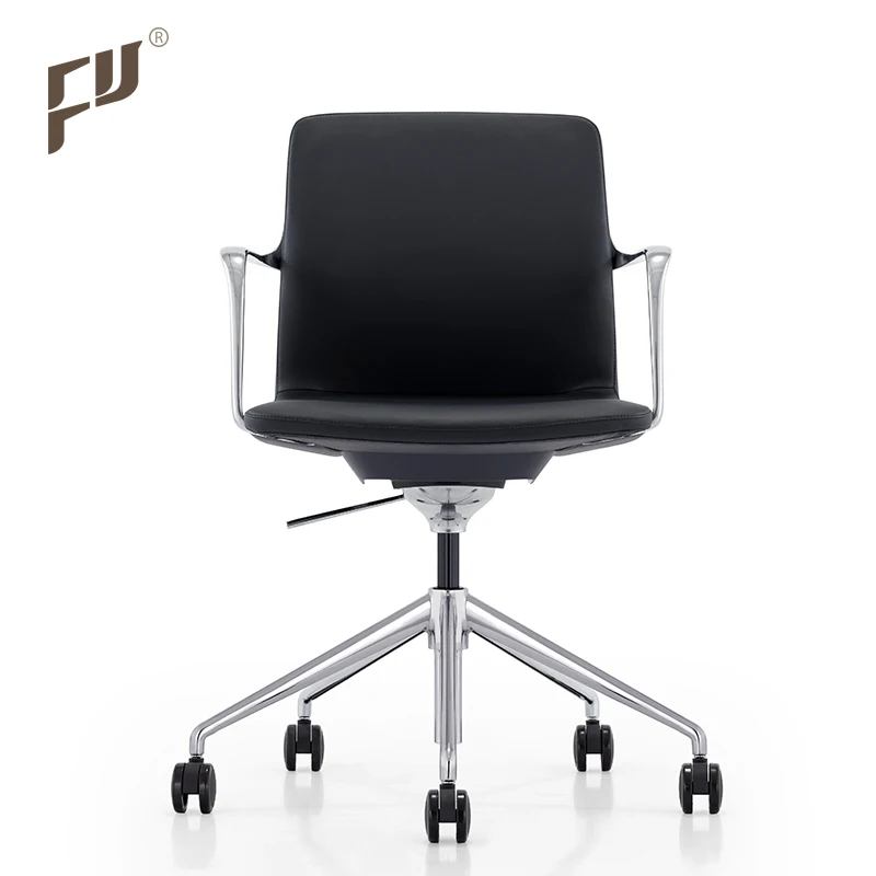 FURICCO High Class Revolving Meeting Room Conference Low Back Leather Office Staff Chairs
