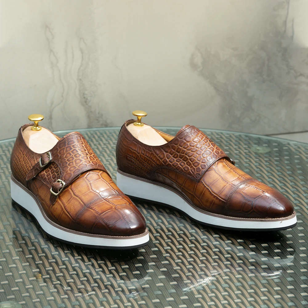New Arrival Italian Handmade Casual Dress Men's Cow Leather Shoes Lace ...